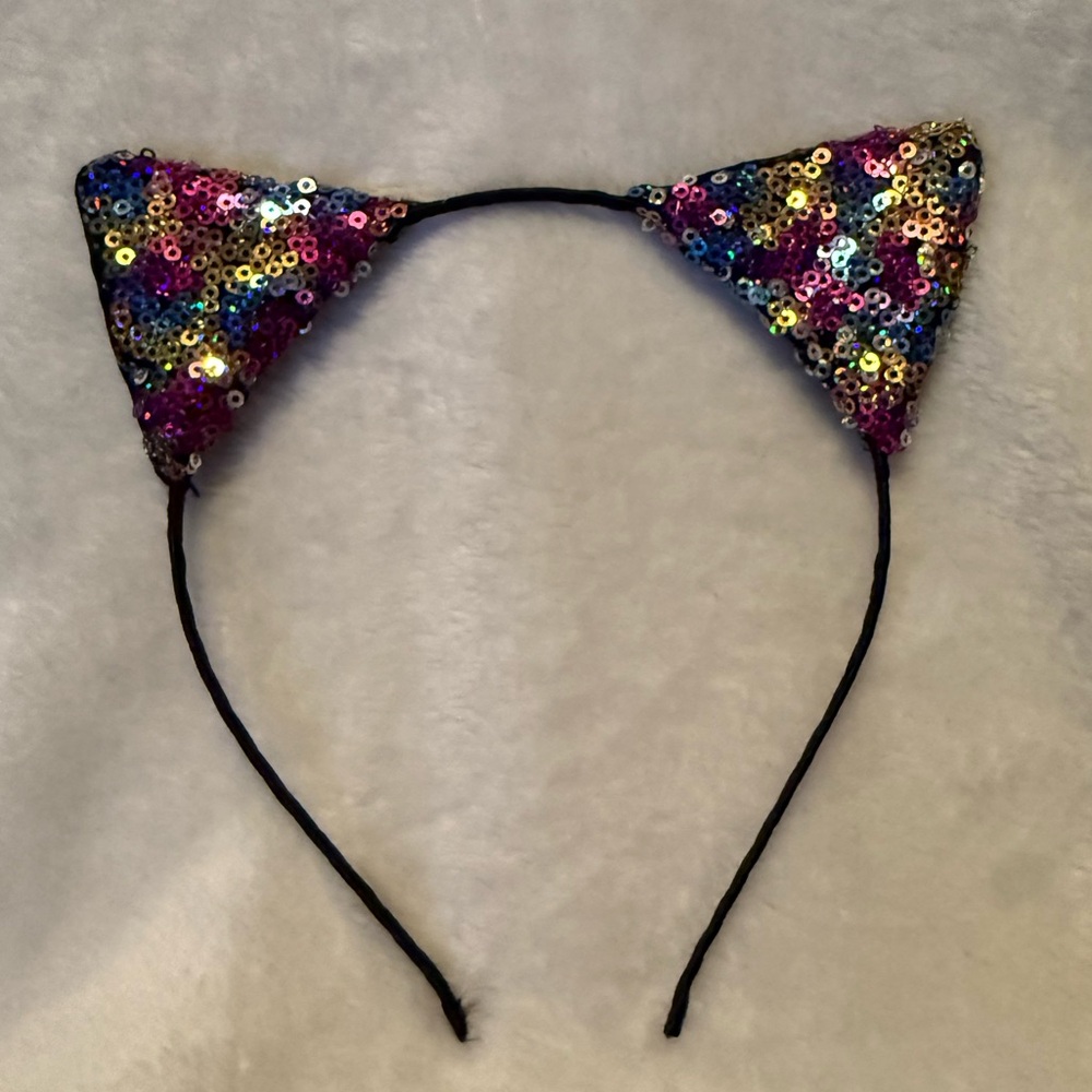 Sequin Cat Ear Headband for Kids